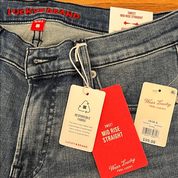 NWT Lucky Brand Sweet Mid Rise Straight Jeans - Picture 3 of 7